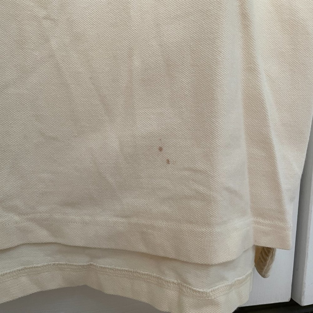 Abercrombie Cream Short Sleeved Mens Polo - Picture 4 of 5